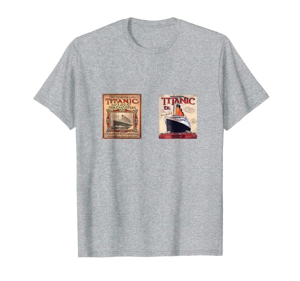 

ship titanic sea disaster authentic history t shirt gift, White;black