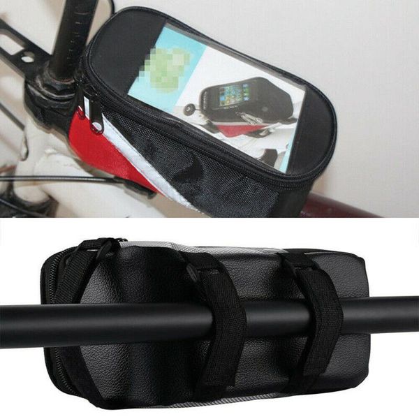 

toiletry kits fashion waterproof cycling bike bicycle front frame pannier tube bag for mobile phone