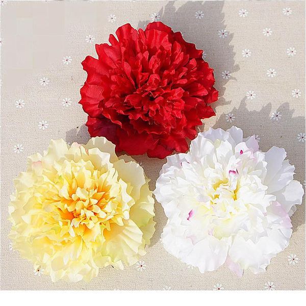 

14cm artificial flower heads silk peony wedding christmas decoration for home accessories to make door wreath or flo jllerd