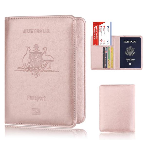 

card holders australia passport case antimagnetic protective pu leather holder bank, Brown;gray