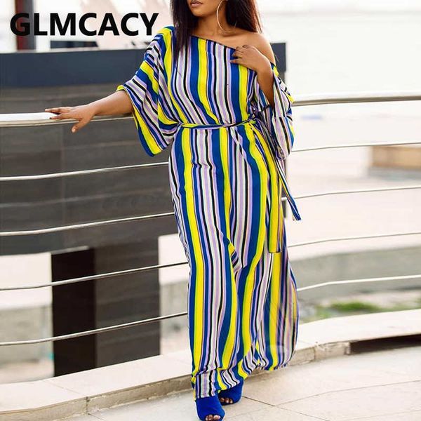 

batwing sleeve striped casual loose slit dress 210702, Black;gray