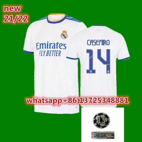 

new adults Real 21-22 JOVIC BENZEMA MODRIC HAZARD VALVERDE ASENSIO RODRYGO SERGIO RAMOS JAMES 2022 men Madrid jersey