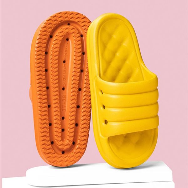 

slippers house women thick sole bath soft indoor mute eva sofa slides summer anti-slip men lovers platform shoes, Black