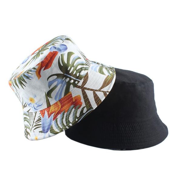 

cloches panama reversible bucket hat summer hats for women fashion fisherman floppy floral cap, Blue;gray