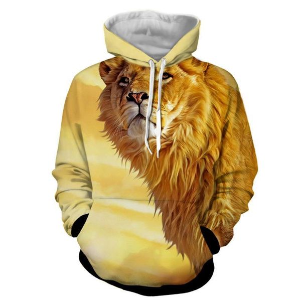 

men's hoodies & sweatshirts 2021 fashion animal clothing hoodie 3d printing sportswear autumn and winter jacket, Black