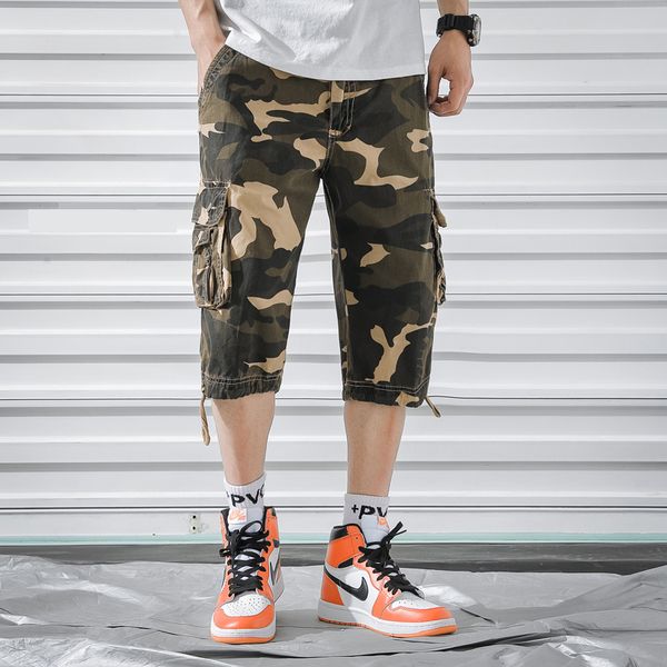 

new camouflage cargo 2021 summer camo casual mens shorts cotton outdoor men short pants 76m2 swvf, White;black
