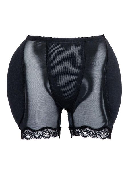 

women's panties thick hip-lifting and gadget, breathable sponge mat fake wide hip pad, slimming boxers, Black;pink
