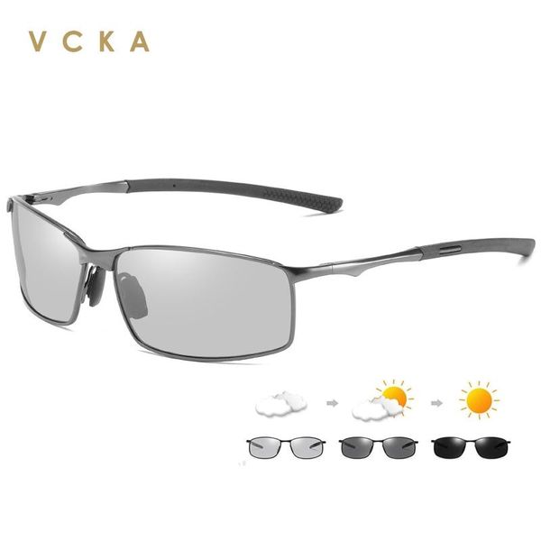 

sunglasses vcka polarized pochromic mens uv400 transition lens driving glasses male driver safty goggles oculos gafas de sol, White;black
