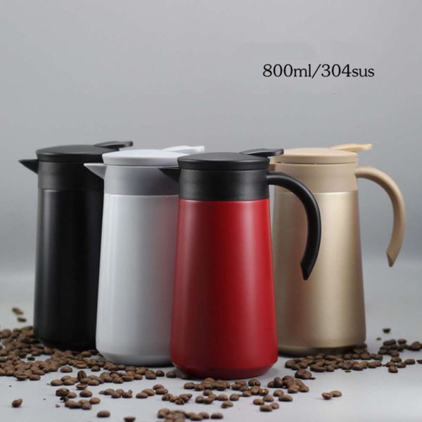 

800ml thermo jug heat kettle vacuum insulated pot coffee tea thermos flasks cups teacup stainls steel busins car cup