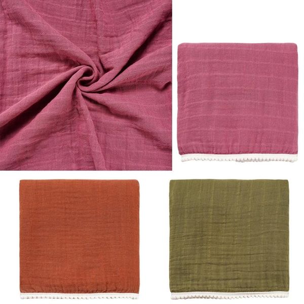 

blankets & swaddling 50le 120x120cm soft cotton muslin baby blanket swaddle wrap basket filling