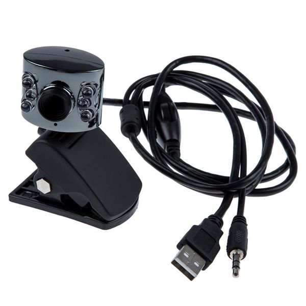 

webcams 20.0 m pixel usb 6 led webcam mic pc lapcamera