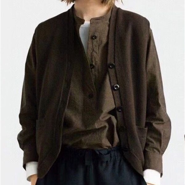 

2021 new retro autumn and winter layered british tone sleeveless cardigan wool knitted vest women wrzc, Black;white