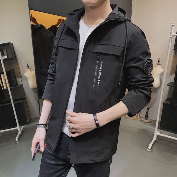 

2021 casaco masculino standard militar new spring autumn man jackets solid coat mens jacket brand men bomber plus size slim qvk3, Black;brown
