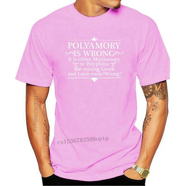 

men's t-shirts grammar t shirt polyamory is wrong joke printed novelty slogan vocabulary, White;black