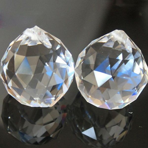

novelty items 40mm hanging clear crystal ball lighting feng shui lamp prism rainbow sun catcher home wedding party decoration bola de crista
