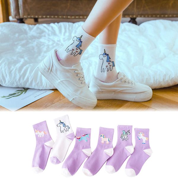 

cute cartoon unicorn casual cotton fashion, Black;white