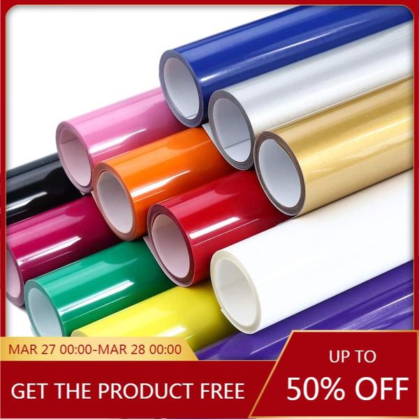 

window stickers big promotion 30.5cmx5m (1ftx17ft) pu heat press transfer cutting plotter
