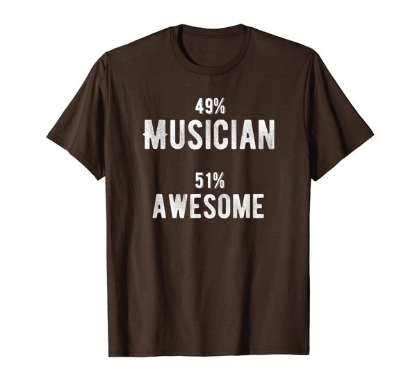 

49% musician 51% awesome - job title t-shirt, White;black