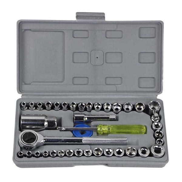 

professional hand tool sets 40pcs drive ratchet wrench set automobile motorcycle repair kit