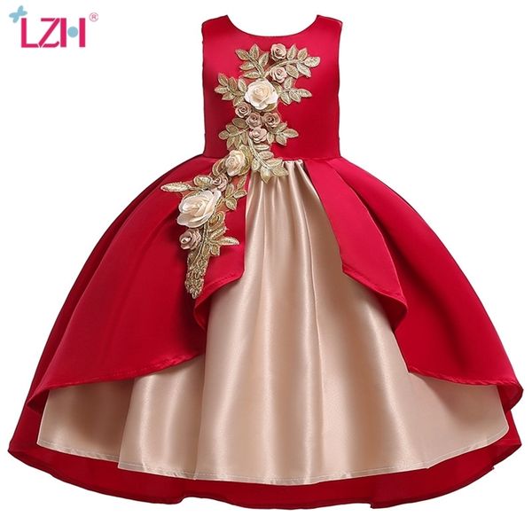 Vestido de casamento das meninas da flor para a menina traje do carnaval para crianças vestidos do partido crianças vestido de princesa 3 4 5 6 7 8 9 10 ano 210303