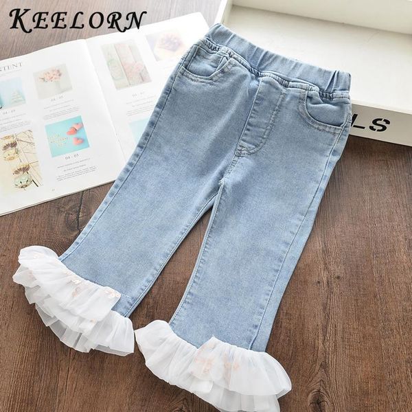 

jeans keelorn girls 2021 kids girl casual trousers children's clothing fashion denim pencil leggings pantalon fillette, Blue