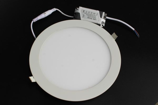 

18w led round recessed ceiling flat panel down light ultra slim lamp warm white 3500k super bright [energy class a+]