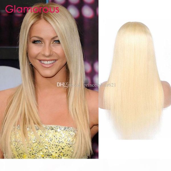 

glamorous straight wavy human hair wigs 12-24inches blonde hair wig color #613 peruvian malaysian brazilian indian russian hair wig for sale, Black;brown