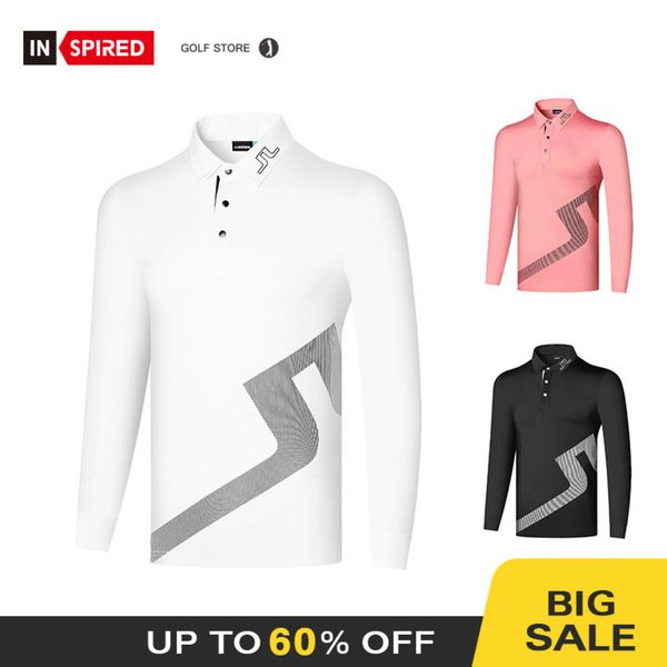 

Men's long sved T-shirts, quick drying sweatshirts, breathable golf cloth, new autumn cloth., White;black
