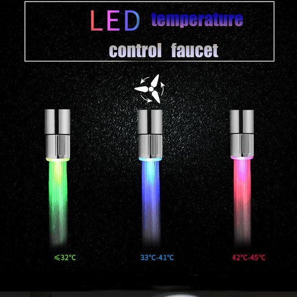 

other faucets, showers & accs led temperature sensor faucet luminous aerator nozzle bathroom accessories for kitchen