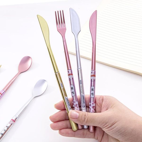 

gel pens creative tableware pen cute 0.5mm neutral escolar school writing supplies stationery gift