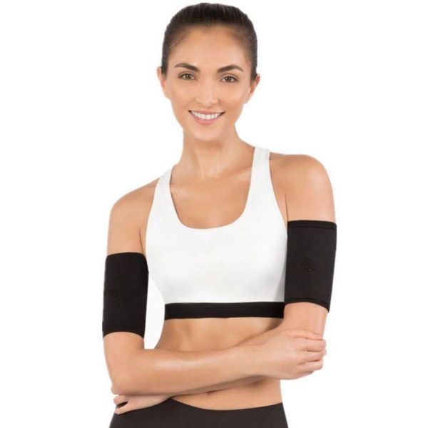 

elbow & knee pads arm trimmers wraps body shaper woman slimmer arms-lose fat reduce cellulite-heat maximizing armbands shapers, Black;gray