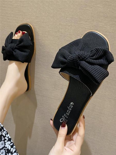 

slippers sandals women shoes summer slipper flat for, Black