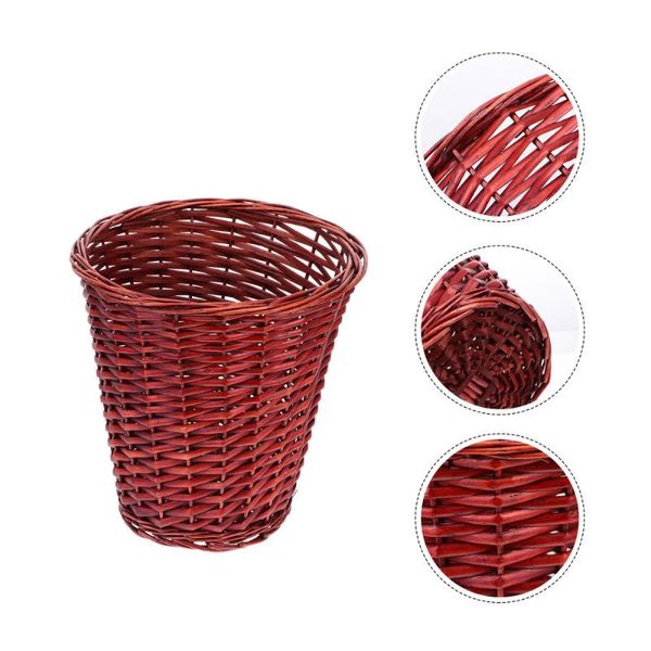 

laundry storage & organization 1pc home basket sundries organizer woven (brown)