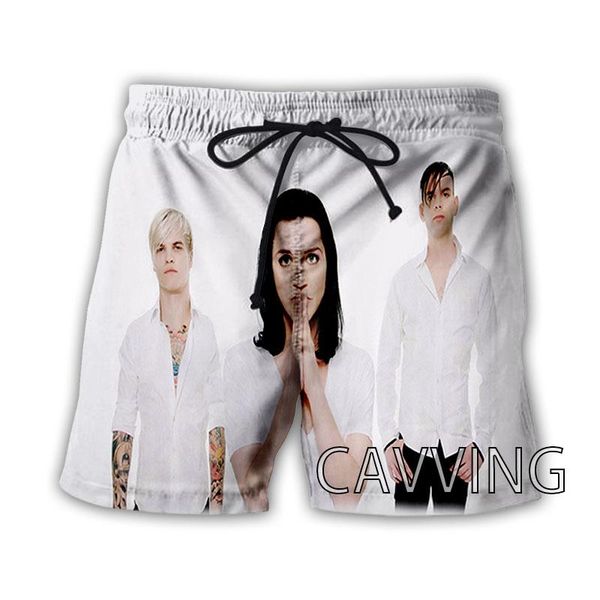 

men's shorts cavving 3d printed placebo rock summer beach streetwear men quick dry vacation casual for women/men, White;black