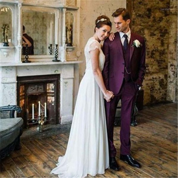 

men's suits & blazers purple notched lapel mens 3 pieces(jacket+pants+vest+tie) tuxedos for men wedding two button grooms clothes 2281, White;black