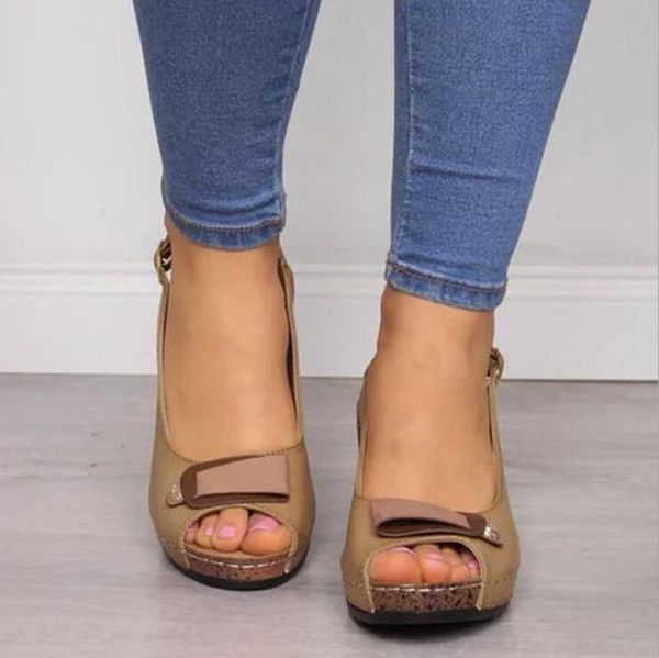 

sandals women's buckle strap beach shoes ladies casual outdoor female fashion flat women leather sandal zapatos de mujer, Black