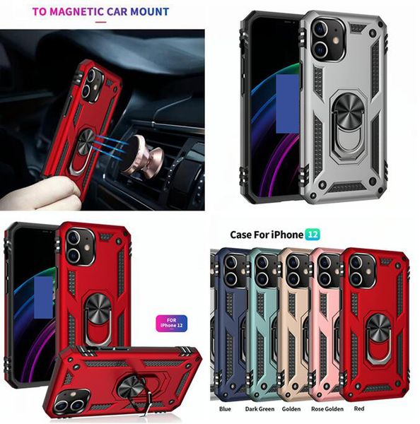 

car holder metal finger ring bracket case for iphone 12 mini 11 pro max x xs xr se2 se 2020 7 plus 8 6 6s 5 5s armor hybrid shockproof cover