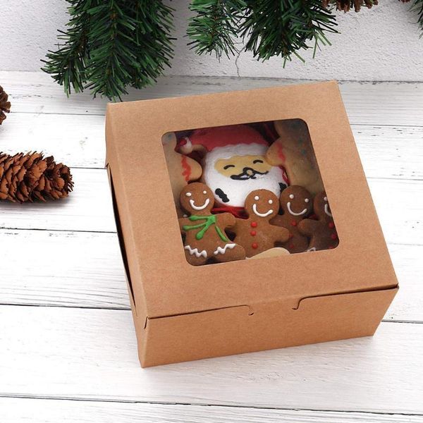 

5pcs 2/4/6holes cupcake packing box muffin box biscuit kraft tools chocolate kitchen cake packaging pastry baking paper w4z9