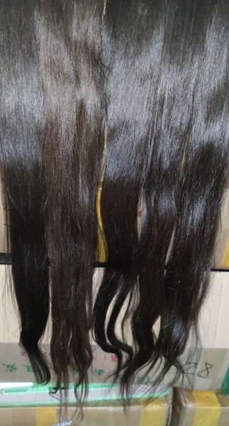 

5 pack 36 inch 1 pack 20 inch. silky straight hair. total 6 packs human hair custom order custom 1b/grey color, Black
