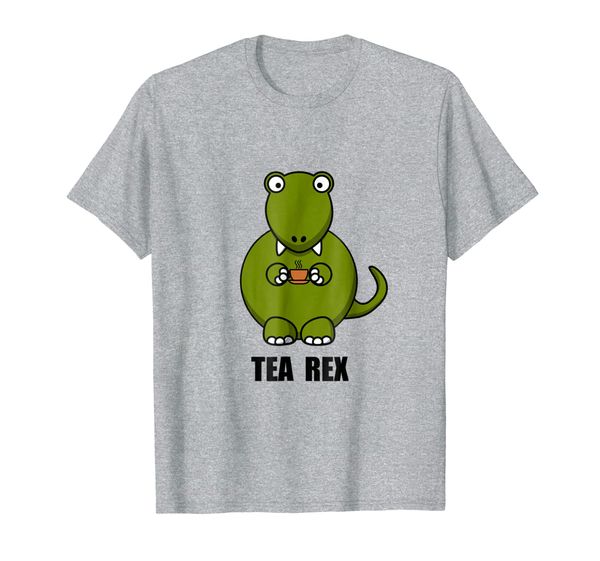 

tyrannosaurus rex tea time dinosaur funny t-shirt, White;black