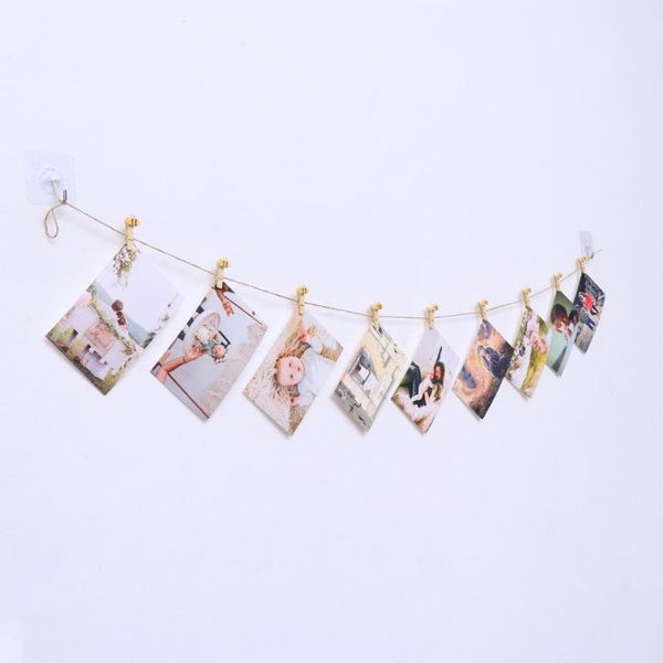 

clothing & wardrobe storage 10pcs wood clips with twine cartoon bee mini clothespin po craft snack party favors for display pos de