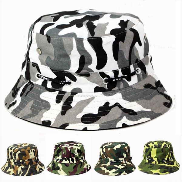 

camouflage boonie hats tactical military panama cap men cotton army green sun, Blue;gray