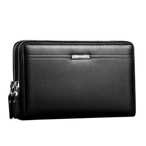 

wallets business men's leather solid waterproof wallet men pu slim long purses holder casual male purse #lr2, Red;black