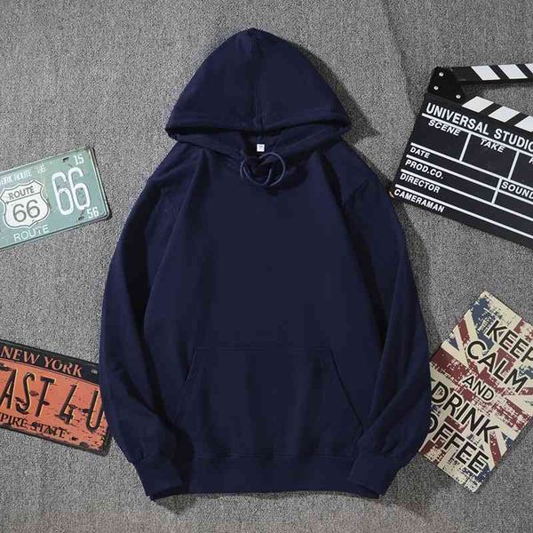 

terry solid men's hoodie loose long sleeve upper clothes fat big size trend inner bottom t-shirt, Black