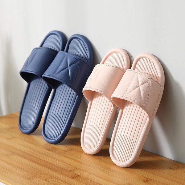 

slippers women men shoes summer bathroom slipper couple indoor sandals fashion home non-slip floor flip flop, Black