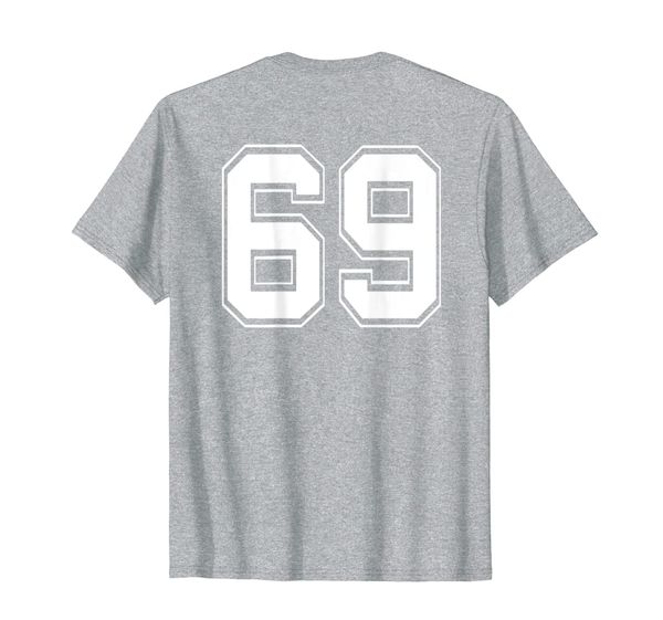 

number 69 football baseball soccer jersey uniform t shirt t-shirt, White;black