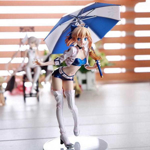 Fate Zero Fate Stay TYPE-MOON racing girl Saber Action Figure Collection Giocattoli Regalo di Natale Figure di anime giapponesi Q0722