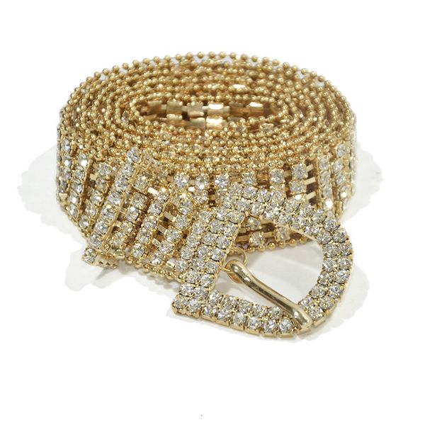 

women's new all water drill thin waist chain, sweet luxury 5-row full drill waist chain, Black;brown