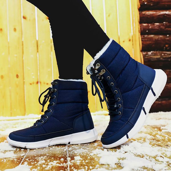 

boots men's and women's boots, winter-proof shoes, snow shoes warm platform, short-barrel boots with thick skin heels 903b, Black