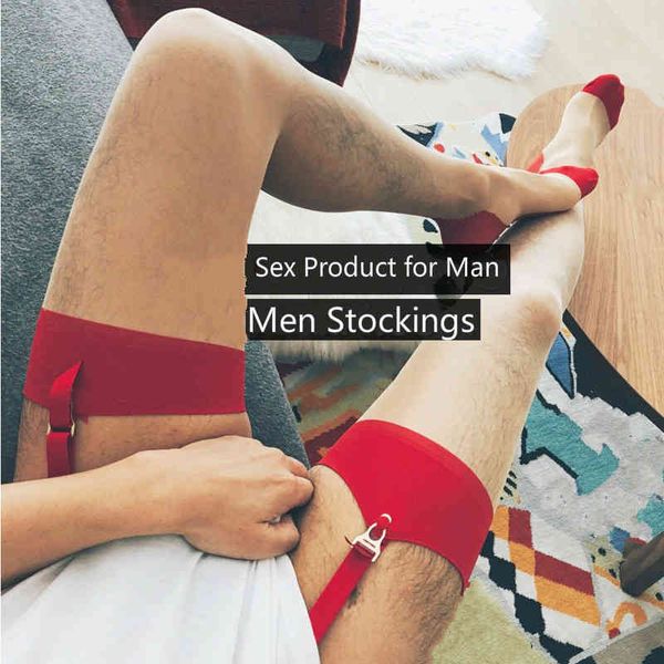 

man stockings for sissy gay lingerie retro back line seam patchwork style thigh high medias men transparent exotic stocking, Black